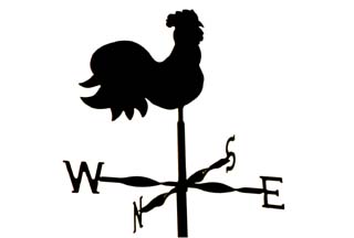 Cockerel no arrows weathervane